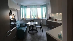 Тарҳи ошхона p44t бо тиреза халиҷе treshka