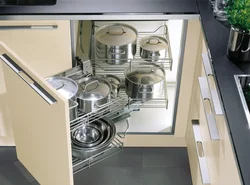 Угловая Кухня Наполнение Шкафов Фото