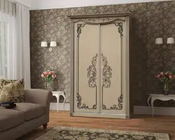 Yataq otağı foto dizaynı üçün ikiqat qapılı qarderoblar