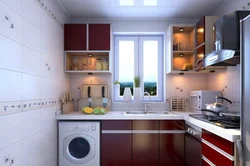 Kitchen In Khrushchev Design With Washing Machine
