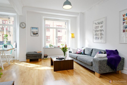 White walls in the apartment design photo