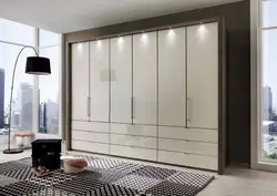 Design of hinged wardrobes in the living room