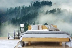 Photo Wallpaper With Forest In The Bedroom Interior