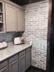Kitchen Design Gray Brick
