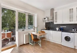 Kitchen Interior In A House With Window And Door