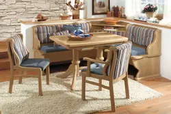 Soft corner in the kitchen interior