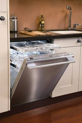 Dishwasher not built-in in the kitchen interior photo