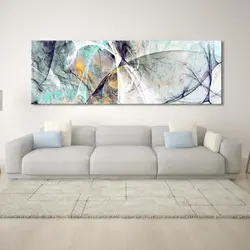 Modern Paintings In The Living Room Above The Sofa Photo