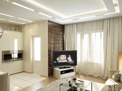 Tavan dizaynı mətbəx qonaq otağı 20