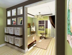 Zoning with plasterboard in living room design