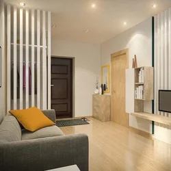 Zoning with plasterboard in living room design