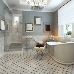 Bath design in modern classic style
