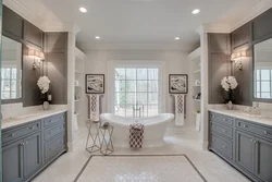 Bath design in modern classic style