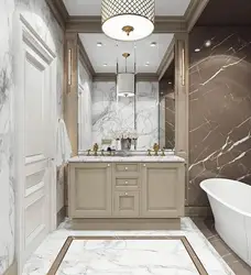 Bath design in modern classic style