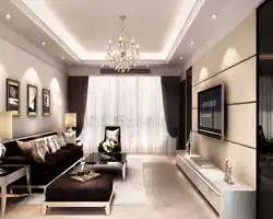 Color ceiling living room photo