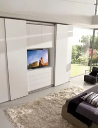 Wall Cabinet With TV In The Bedroom Photo