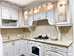 Kitchens white patina design