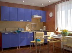 Blue-brown kitchen interior
