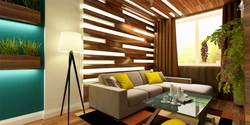 Living room interior bamboo photo