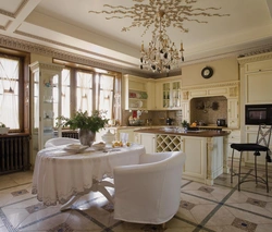 Italian kitchen living room design