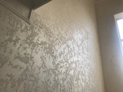 World map decorative plaster photo in the living room interior