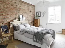 Interior Design With Brick Wall Bedroom