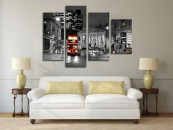 Posters For The Interior On The Wall In The Living Room