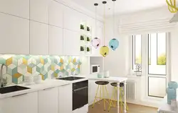 Дизайн кухни с ярким фартуком