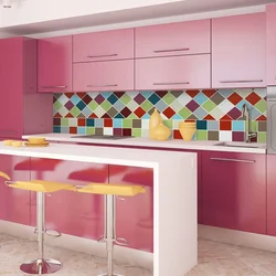 Kitchen design with a bright apron