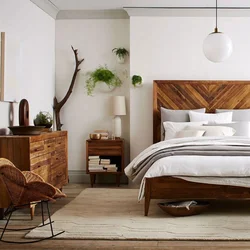 Bedroom design wooden bed