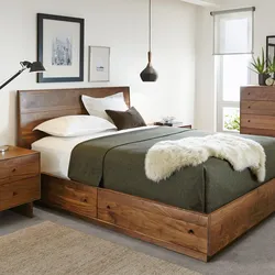 Bedroom design wooden bed