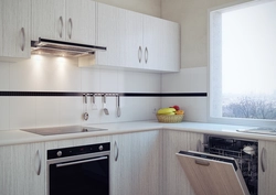 Photo of a kitchen with a white stove