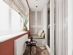Interior of a corner balcony in an apartment
