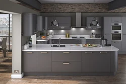 Graphite-colored kitchen photo