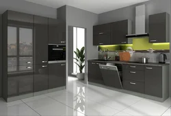 Graphite-colored kitchen photo