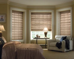 Design of blinds for bedroom windows photo