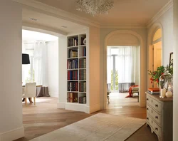 Entrance To The Living Room Without A Door In A Modern Interior