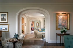 Entrance To The Living Room Without A Door In A Modern Interior