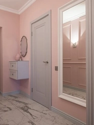 Pink hallway design photo