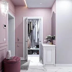 Pink hallway design photo