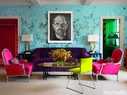 Contrasting interior for the living room