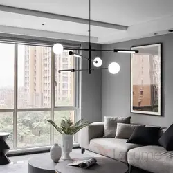 Pendant lamps photo in the interior of the living room