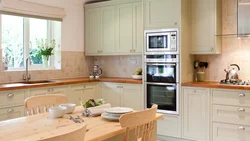 Photos of a kitchen with a window