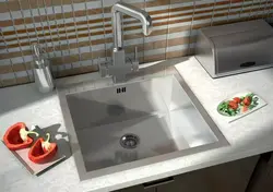 Mortise Sink For The Kitchen In The Interior Photo