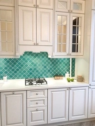 Arabesque tiles in the kitchen interior photo