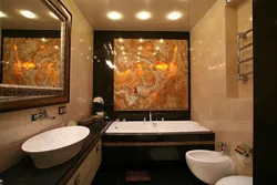 Onyx in the bathroom interior