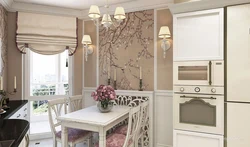 Curtains for the kitchen in neoclassical style photo