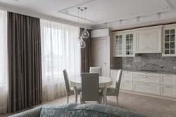 Curtains for the kitchen in neoclassical style photo