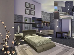 Sims-тегі жатын бөлменің интерьері