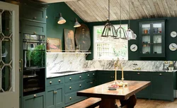 Swamp kitchen in the interior photo